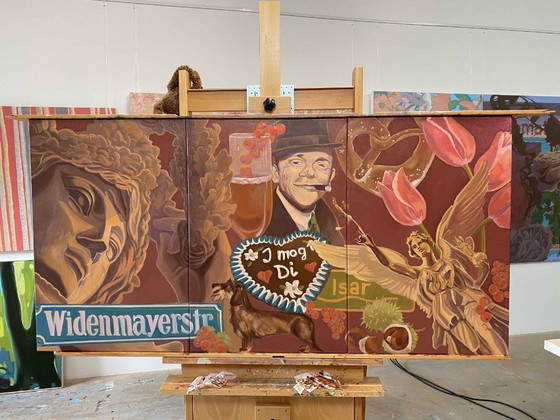 Image 1 of Minga, Öl auf Leinwand, 180x90 cm, Triptychon