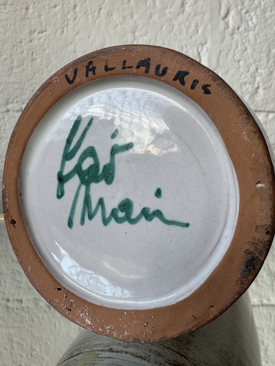 Image 1 of Large ceramic roller vase from Vallauris, 1960s