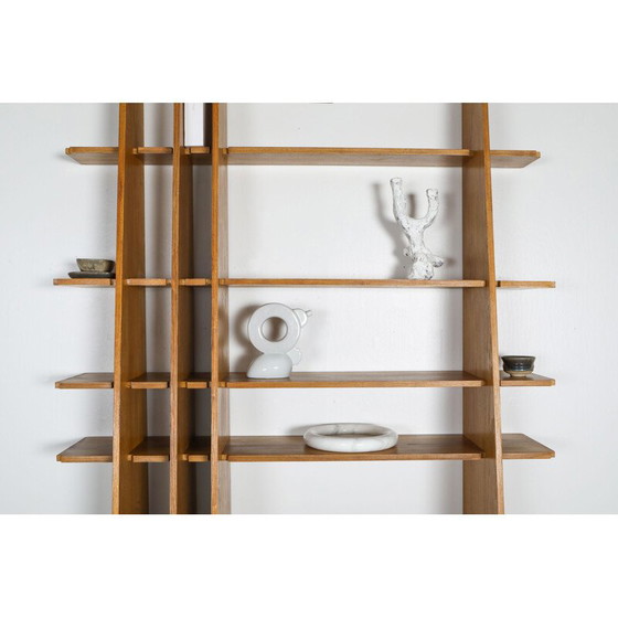 Image 1 of Vintage Shelving Unit in Walnut italian 1980s