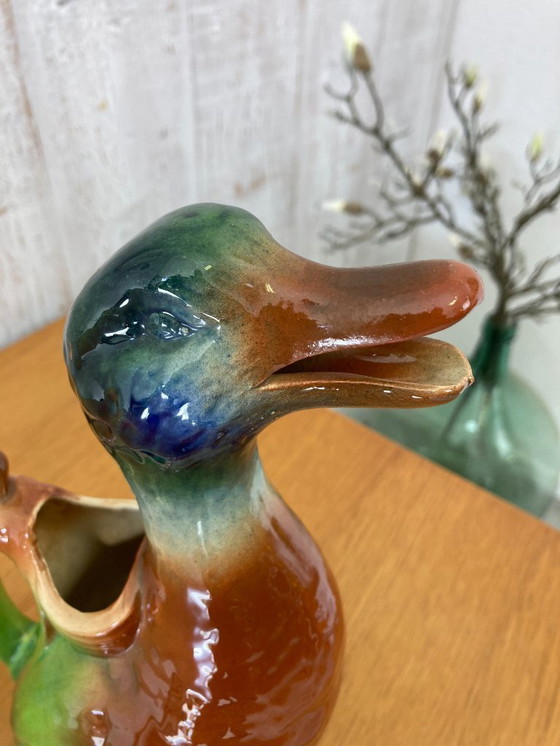 Image 1 of Duck pitcher in slipware