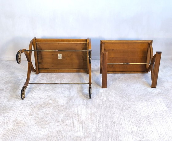 ✨ Bellissima coppia di tavoli vintage in teak – Carrello bar & tavolino – Benoit-Guyot Lyon ✨ – Benoit Guyot (photo 18 of 20)