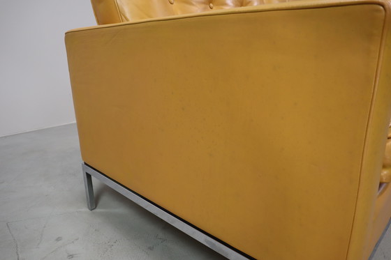 Image 1 of Florence Knoll two-seater sofa in mustard yellow leather