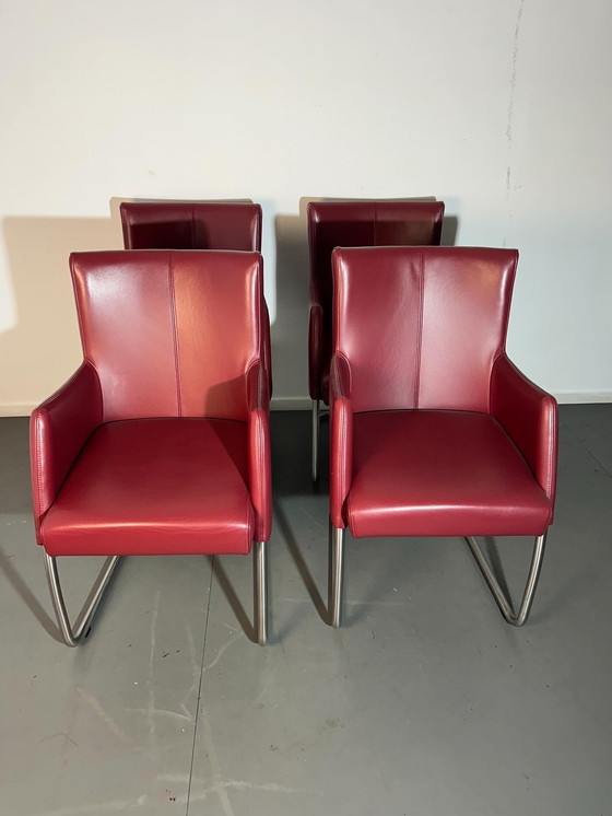 Image 1 of 4 x leren fauteuls Bert Plantagie