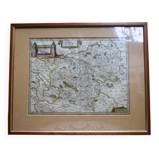 Kupferstich – alte Karte. Niederlande, 18. Jahrhundert. – decoratieve objecten, Paper, Wood