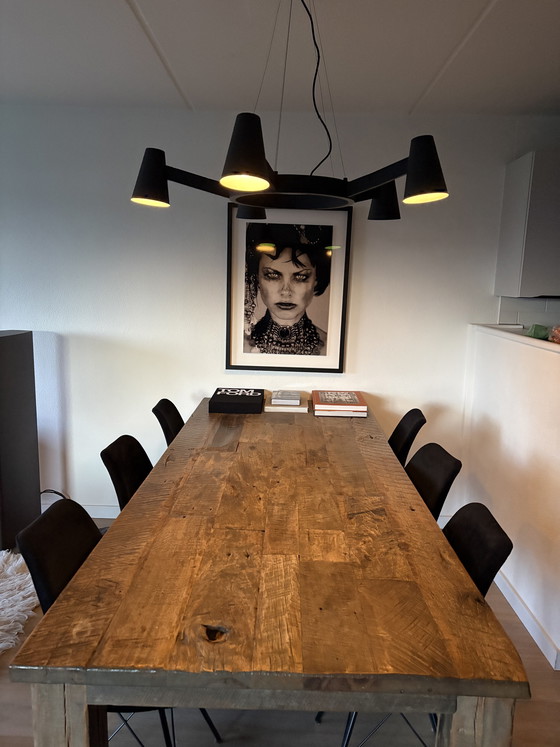Image 1 of Si tratta del lampadario RoMi Biarritz a 5 bracci - Nero opaco