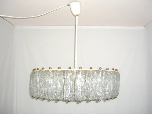 Lámpara colgante de techo grande, Barovier I Toso, estilo moderno de mediados de siglo, art déco, posmoderno, cristal de Murano,