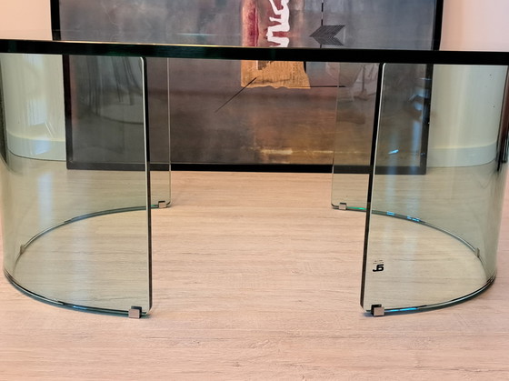 Image 1 of Tavolino da caffè in cristallo Gallotti & Radice anni '70 - Design vintage italiano
