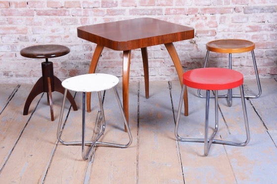 Sgabello Bauhaus restaurato, di Mücke-Melder, Faggio, Cromo, Lucido, Ceco, anni '30 – Sgabelli, Wood, Chrome (photo 4 of 9)