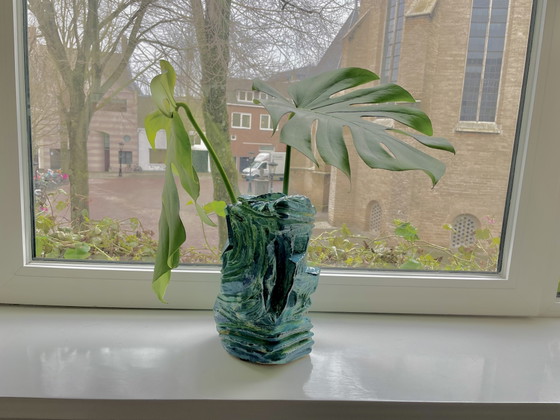 Image 1 of Heavy ceramic vase two halves