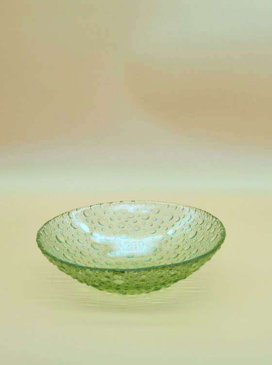 Image 1 of Vintage Bubble Glass Bowl by Pavel Panek - Mid - Century Czech Design | Unique Glass Object from the 60s/70s