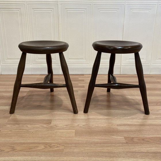 Image 1 of Duo of Tripod Period Stools