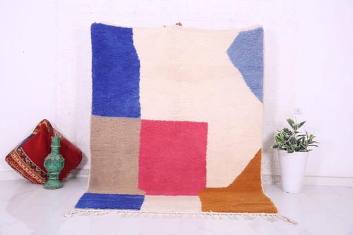 Tapis Berbère Traditionnel Tissé À La Main Artisanale Taille 2/3 M – Ahrend, vloerkleden en tapijten, Wool