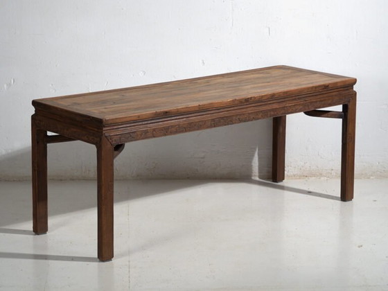 Antique long bench table in pine wood – China, circa 1900 – Dining tables (photo 8 of 40)