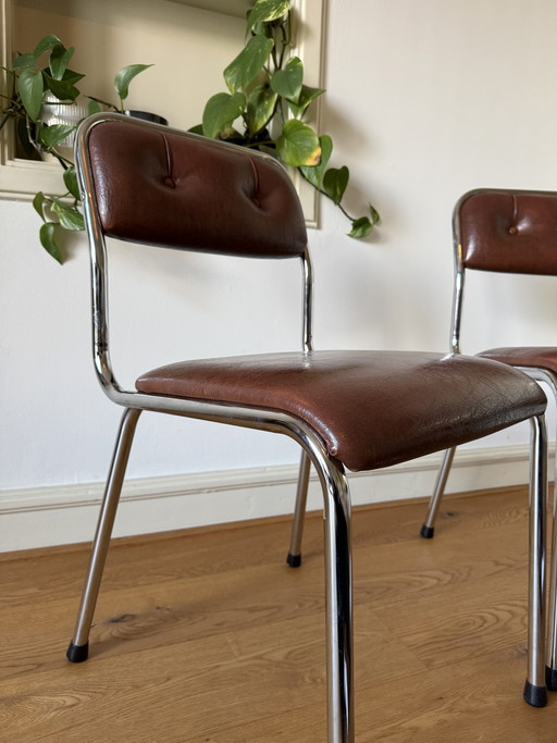 Sedie vintage Tavo con struttura tubolare