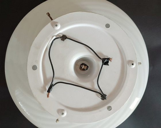 Image 1 of Lámpara de techo EGOLUCE de cristal de Murano con diseño en espiral - Estilo moderno de mediados de siglo 40x40cm Perfecta