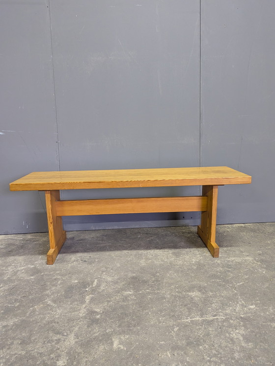 Image 1 of Vintage wooden dining table with bench Taapiovaara