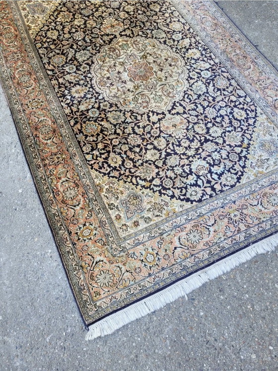 Image 1 of Noble tapis d'Orient noué à la main, pièce unique pich en 100 % soie | soie du Cachemire | 194 x 125 cm
