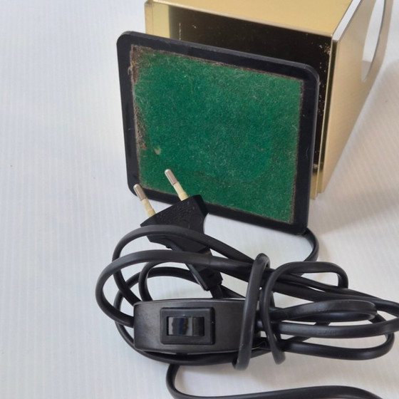 Image 1 of Vintage tafellamp uit de jaren 60 van verguld metaal, jaren 60 Space Age, jaren 60