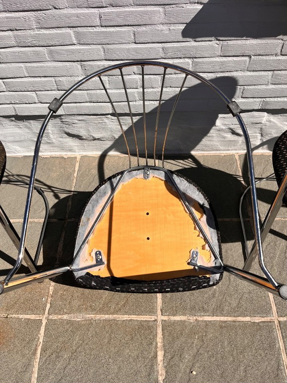 4 X Effezeta Chrome Dining Chair – Eetkamerstoelen, Metal, Textile (photo 8 of 9)