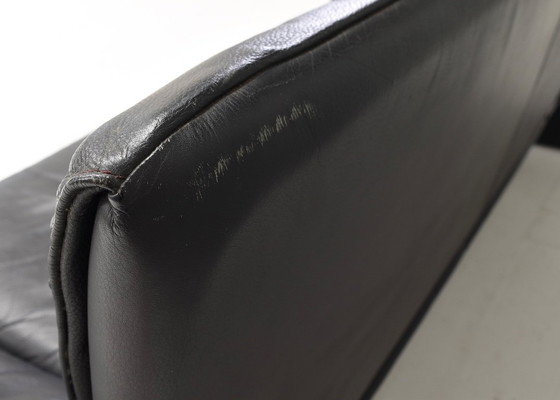 Image 1 of De Sede DS-2011 Divano a due posti in pelle nera, Svizzera - anni '80-'90 circa