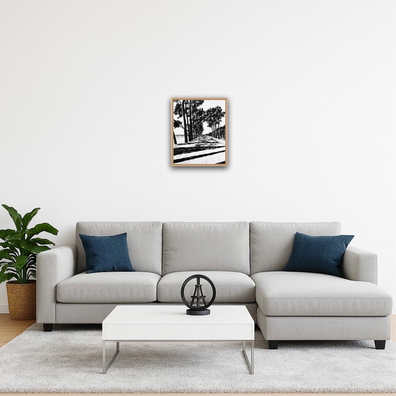 Image 1 of Acrylic on paper, 40x30cm. Framed.