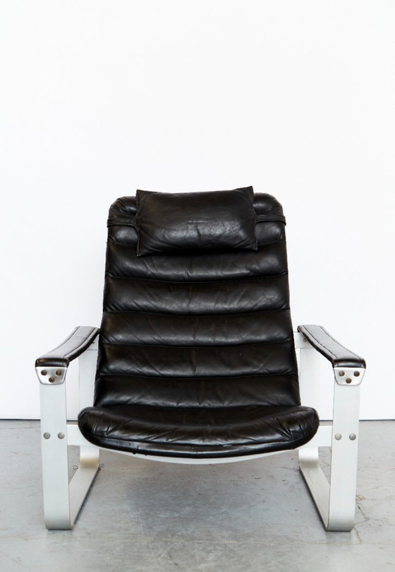 Image 1 of Fauteuil lounge et ottoman Ilmari Lappalainen "Pulkka" pour ASKO
