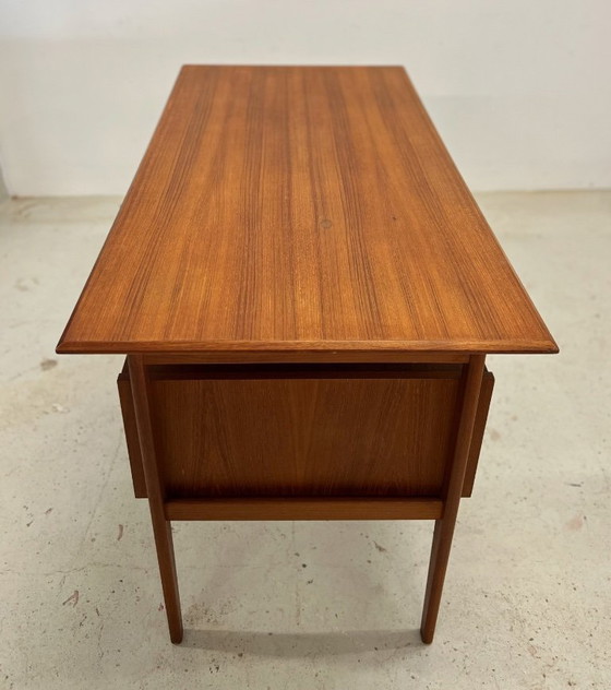Image 1 of Teak Desk By Gunner Nielsen For Tibergaard, 1960s.