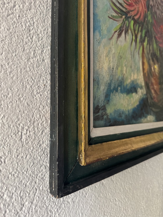 Image 1 of Farbiges Stilllebengemälde 20. Jahrhundert Rahmen E.Bouche