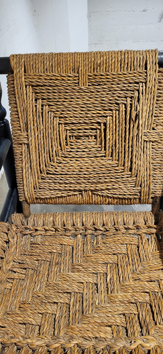 Image 1 of 2 Stühle aus Holz mit Seil im Stil von Adrien Audoux & Frida Minnet