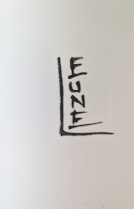 Image 1 of Art Deco Vase signiert Glashütte LEUNE- Auguste HEILIGENSTEIN- 1920