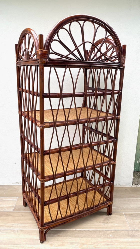 Image 1 of ETAGERE Bambou et Rotin VINTAGE