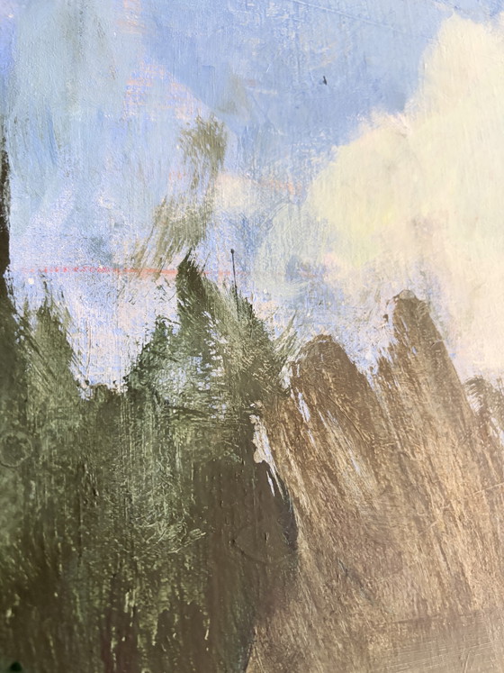 Image 1 of Groot abstract olieverfschilderij Angeline Maas