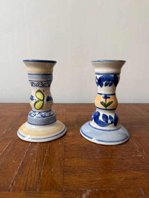 Pair of Ceramic Candlesticks