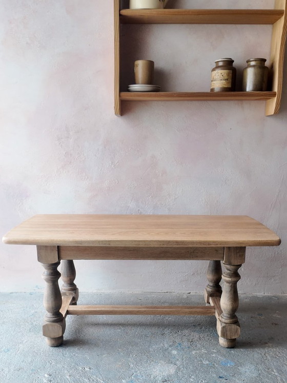 Antique solid oak farmhouse Coffee table – Wood (photo 13 of 16)