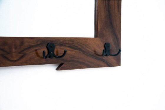 Image 1 of Porte-manteau Art déco avec miroir, Pologne, années 1950