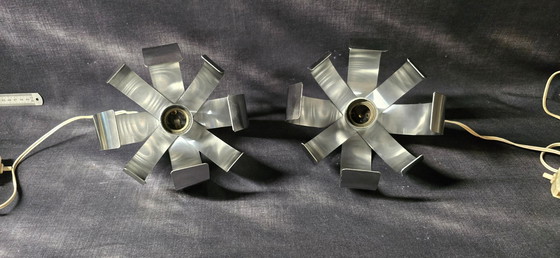 Image 1 of Pair of table or wall lamps by Jocelyne Trocmé for Oxar - circa 1970