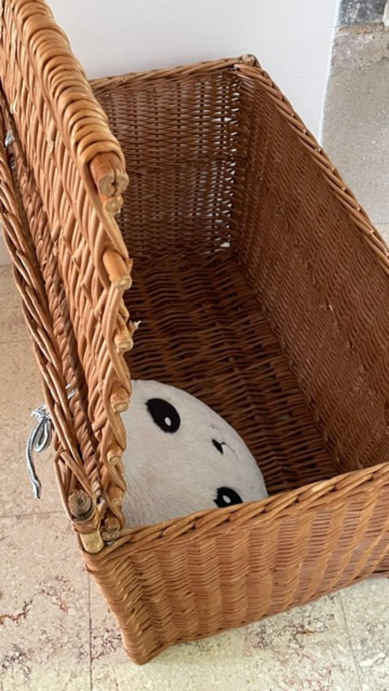 Handgemaakte, gesigneerde vintage aardewerk vaas – Ladekasten, Rattan (photo 30 of 37)