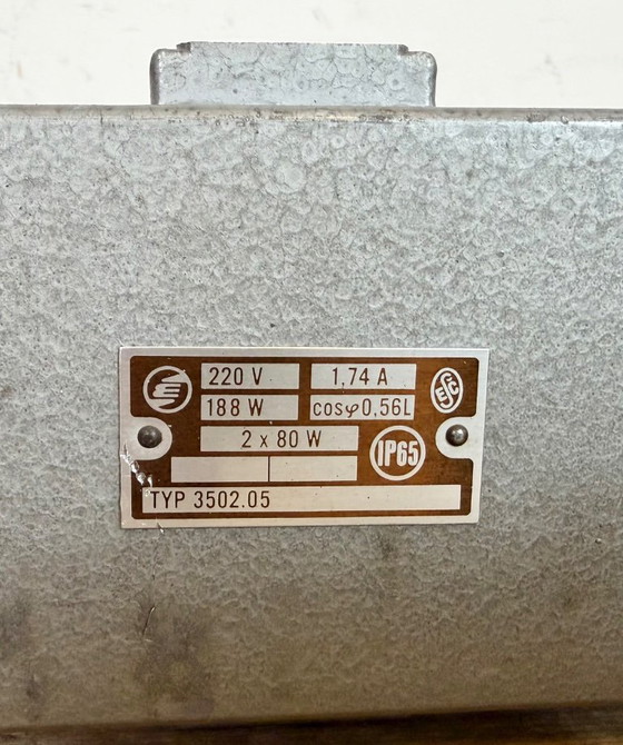 Image 1 of Lampada tubolare grigia industriale di Elektrosvit, anni '70