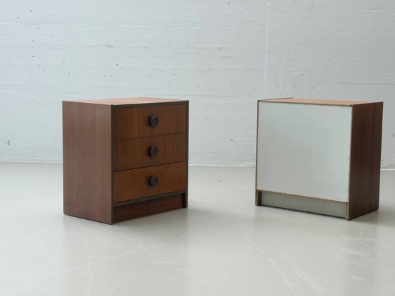 Image 1 of Set di 2 comodini in teak, stile metà secolo, anni '60.
