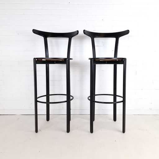 2x Vintage Barhocker im Memphis-Stil