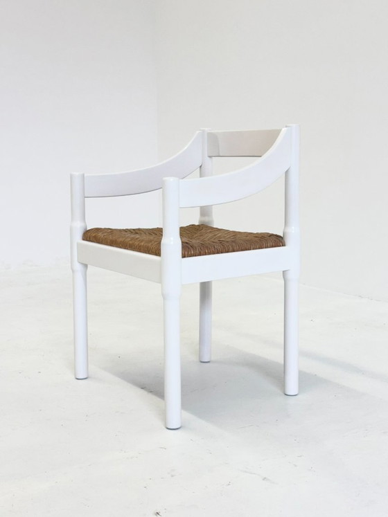 Image 1 of Set of two Carimate chairs by Vico Magistretti in white