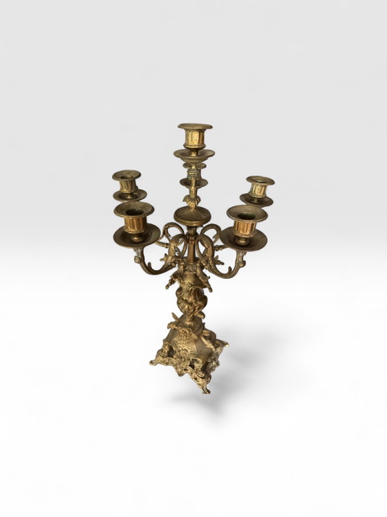 Image 1 of Elegant 6 arm brass candelars 