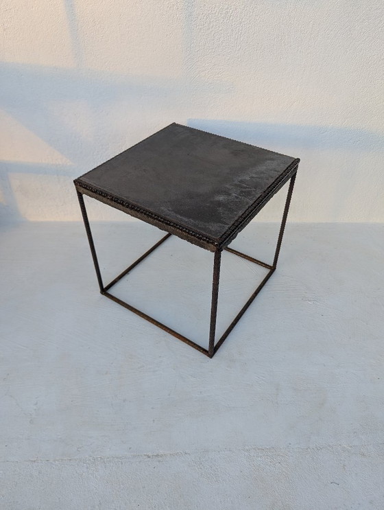 Image 1 of Side table - Mini cube table - Brutalist style