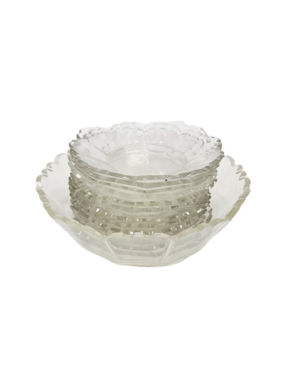 Duitse Biedermeier dessertset, jaren 1850, set van 13 – Tafelwaar, Glass (photo 9 of 17)