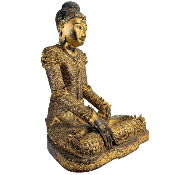 Buda Real de Mandalay – Mosaico Monumental de Thayo y Vidrio – Myanmar ca. 1900 – Esculturas (photo 6 of 11)
