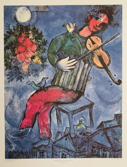 Marc Chagall : "Le violoniste bleu, 1947".