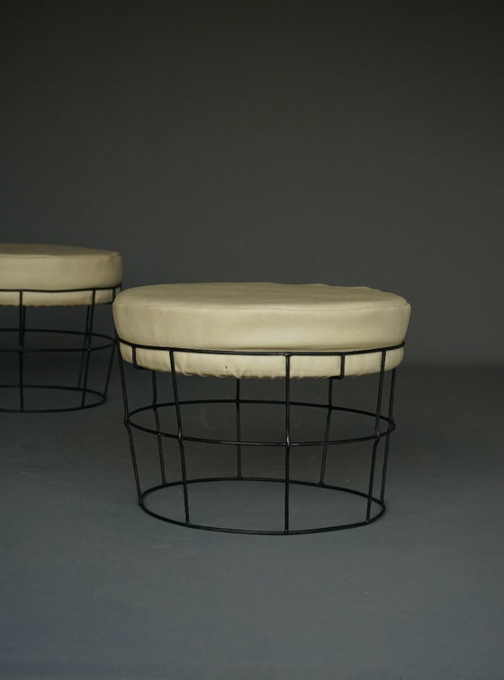 Mid-Century Modern Stools in the style of Panton, 1960s – Metal, Plastic (photo 3 of 14)