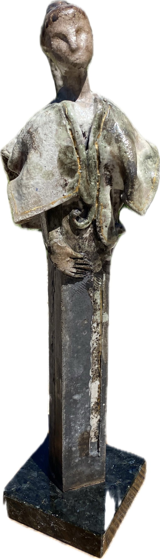 Image 1 of Jean Pierre Mocci L'Arlésienne Sculpture en Céramique et Métal