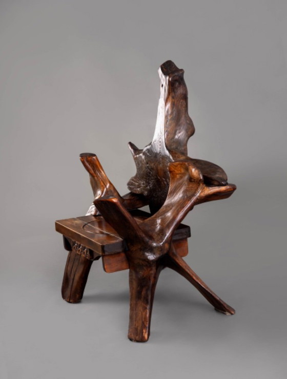Image 1 of Pair of unique sculptural armchairs