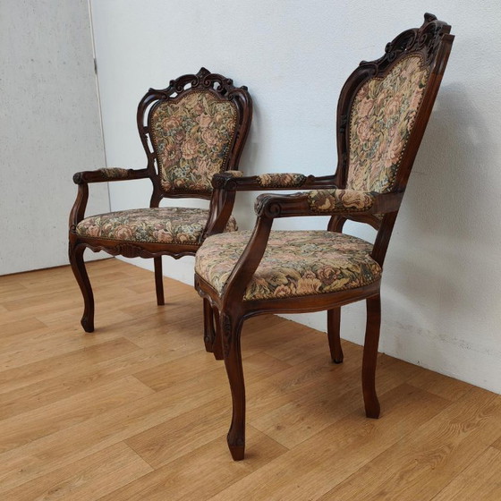 Set di sedie e poltrone vintage francesi Luigi XV Gobelin – Textile (photo 3 of 20)